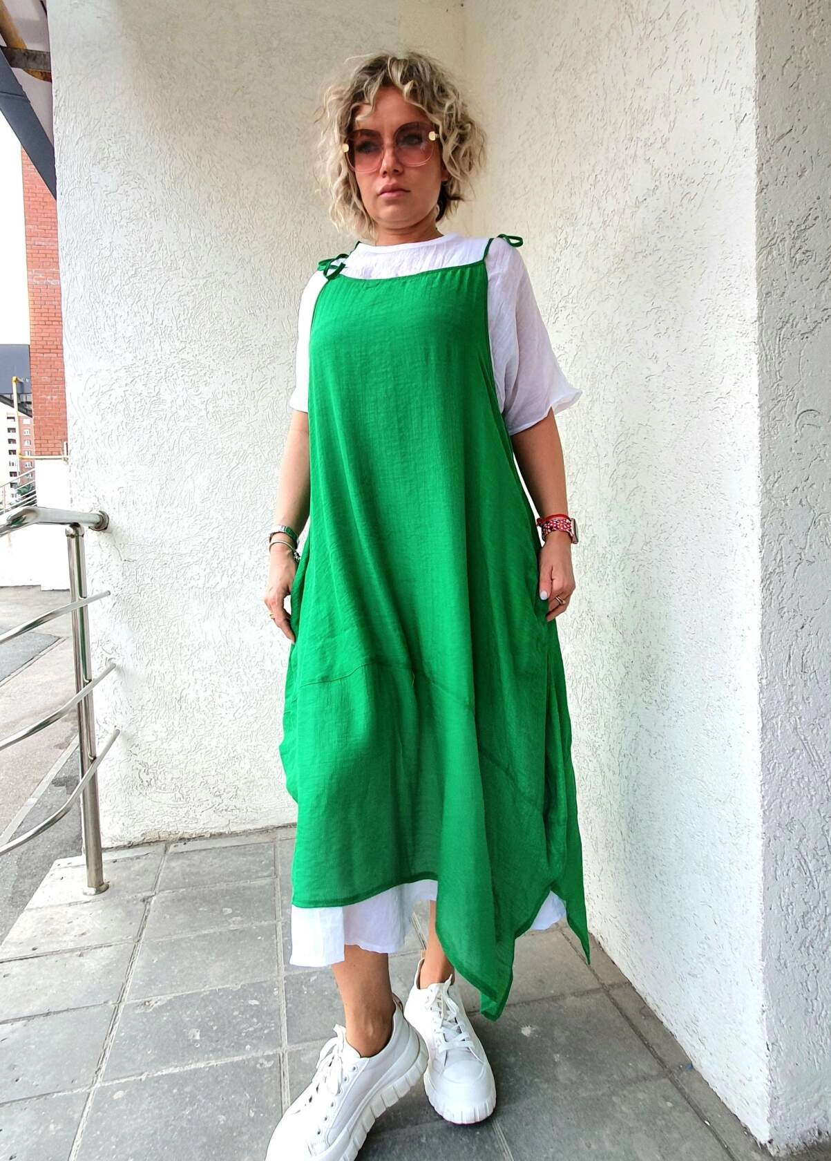Платье-Сарафан зеленого цвета MODLAV ML3842-783