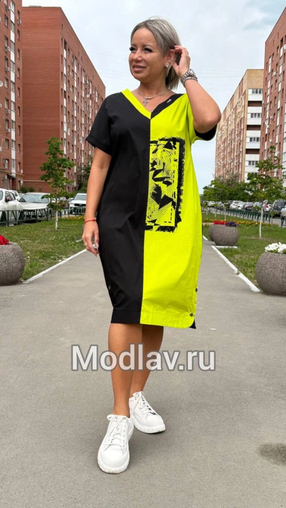 Платье летнее Дуэт черного цвета MODLAV ML4365-13
