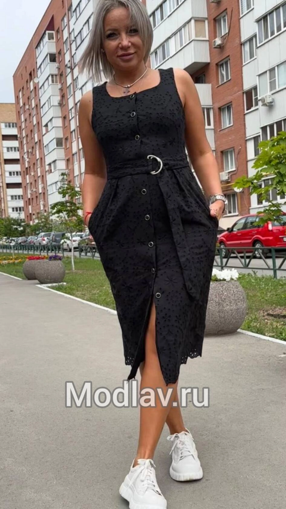 Сарафан красивый модный черного цвета MODLAV ML4367-13