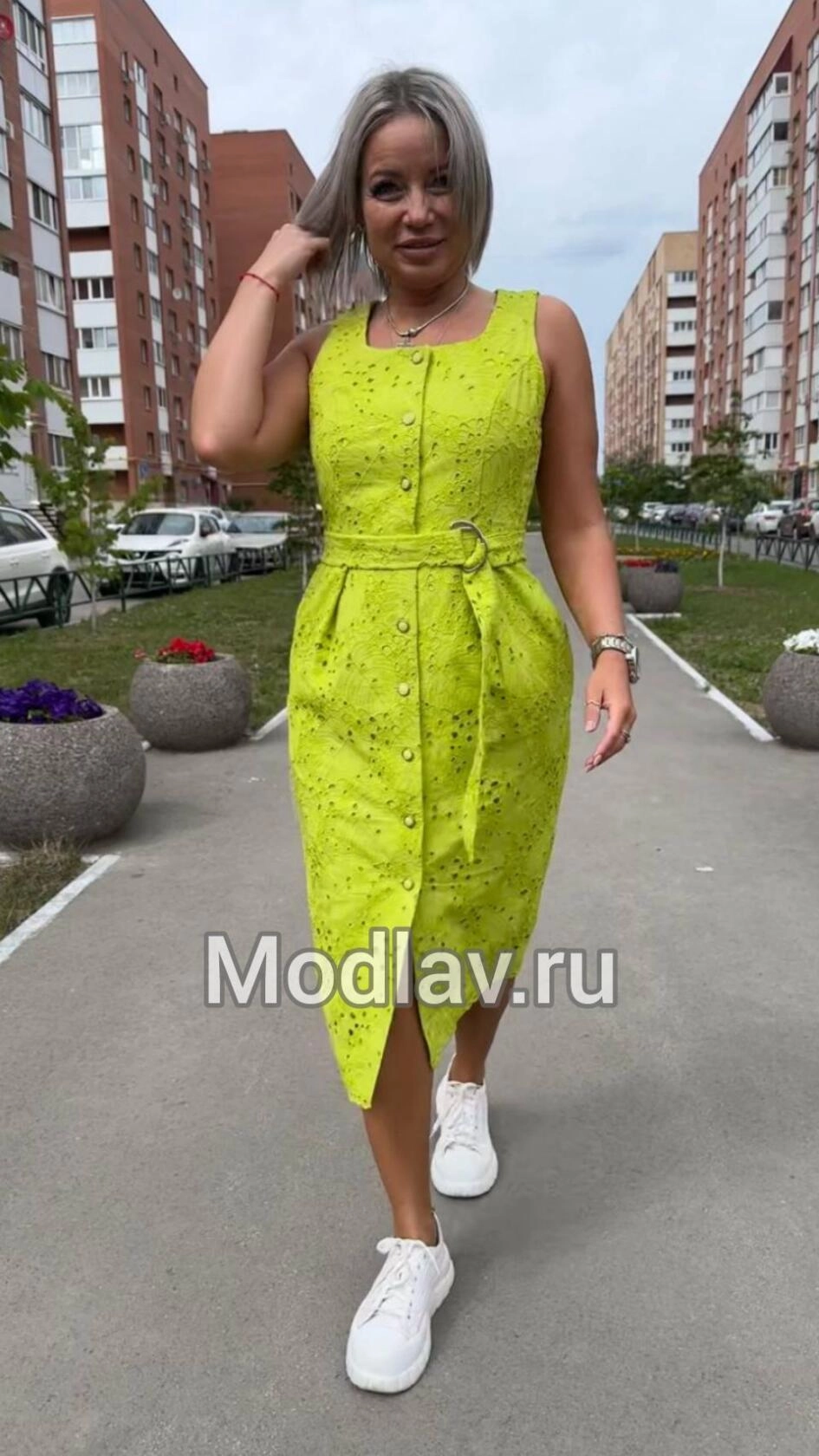 Сарафан красивый модный салатового цвета MODLAV ML4367-39