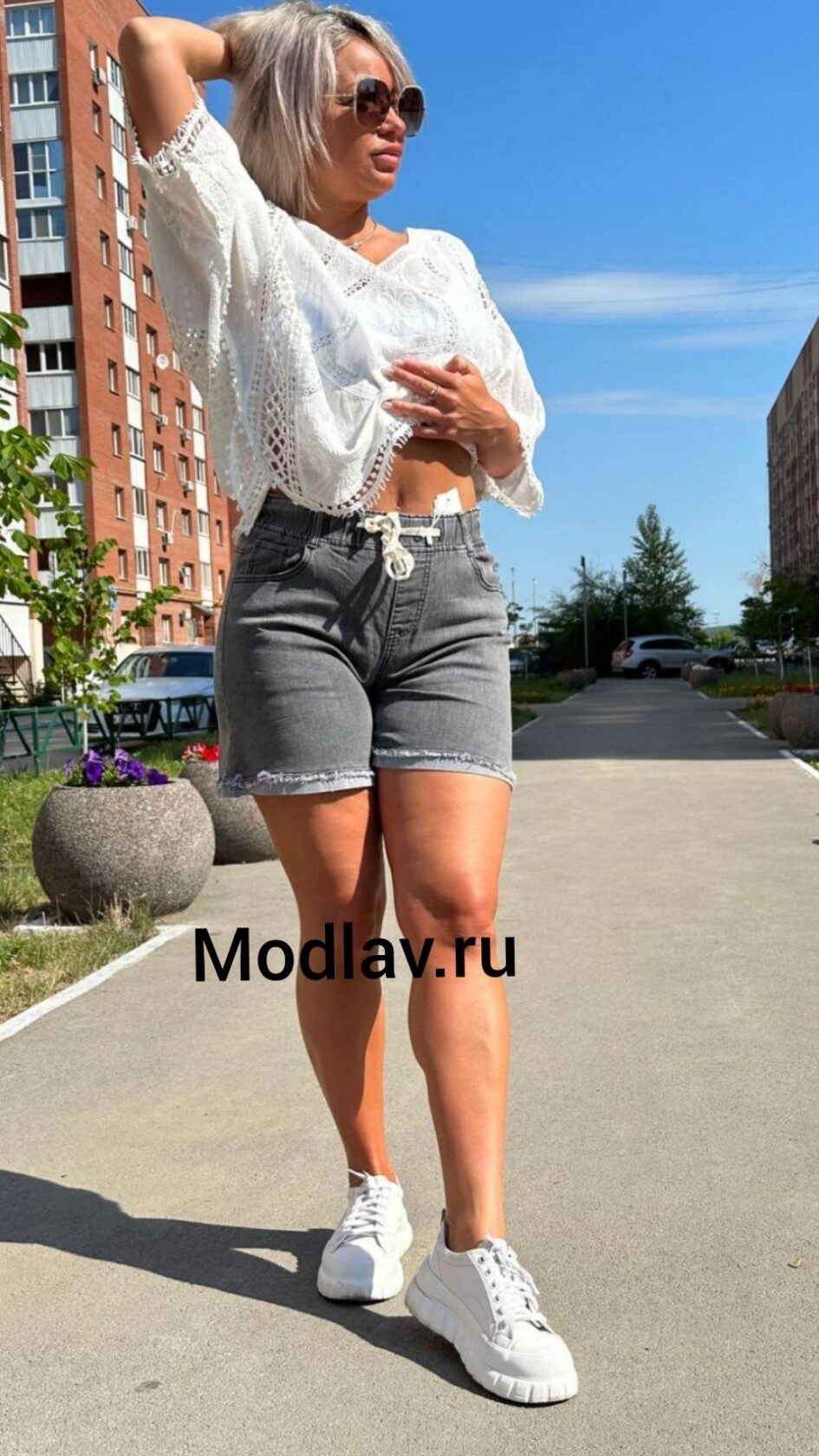Шорты джинсовые серого цвета MODLAV ML4375-29