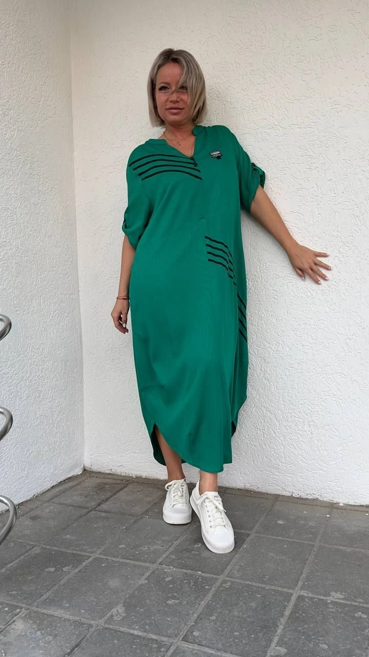 Платье стильное Спорт-Шик зеленого цвета MODLAV ML4435-783
