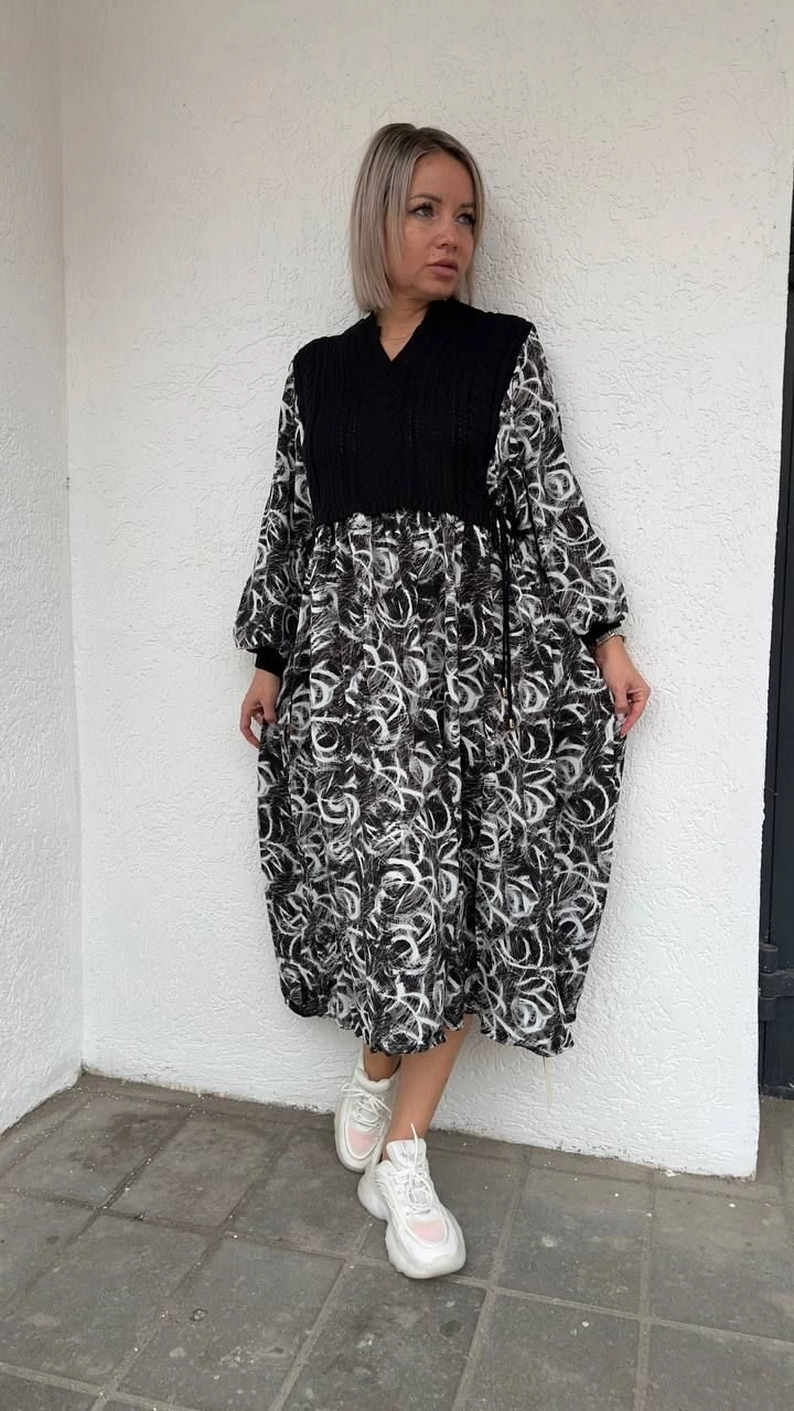 Платье стильное черного цвета MODLAV ML4454-13
