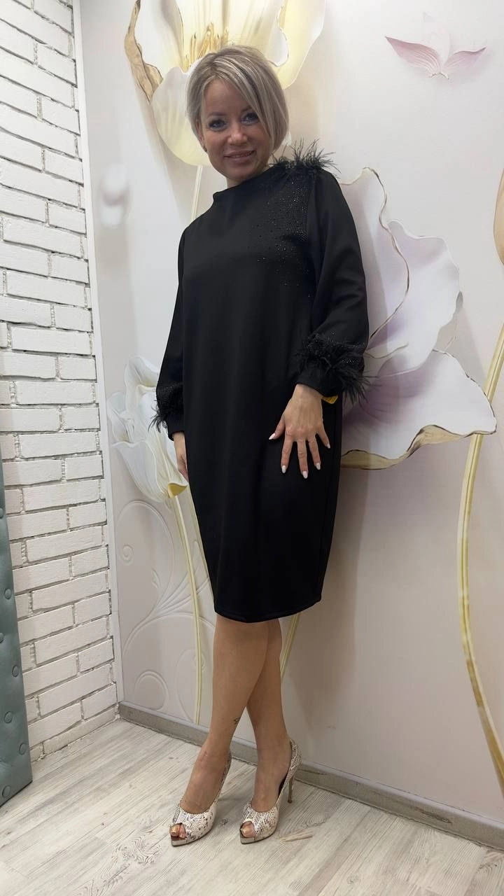 Платье элегантное эффектное черного цвета MODLAV ML4689-13