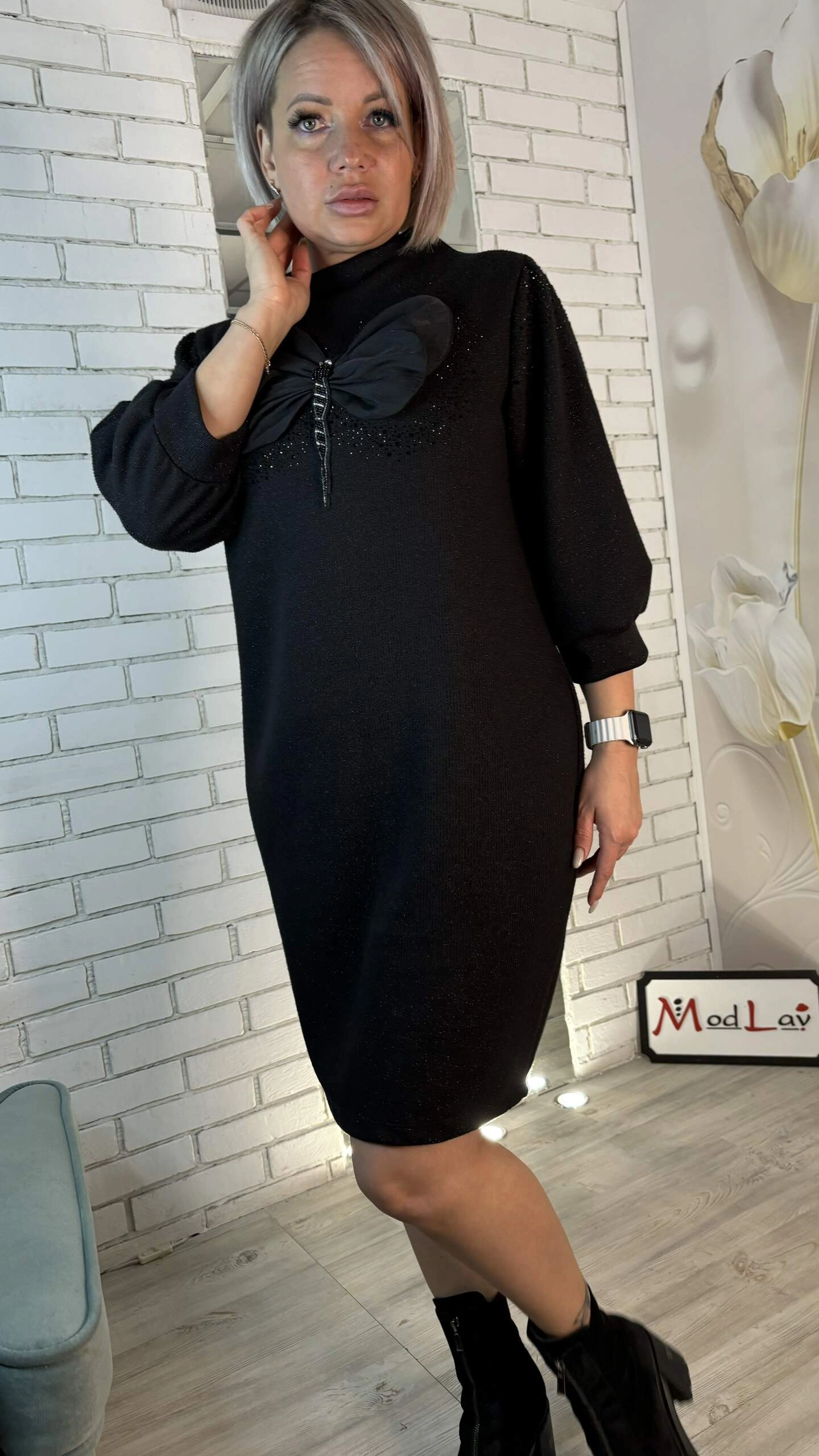Платье нарядное из Турции черного цвета MODLAV ML4962-13