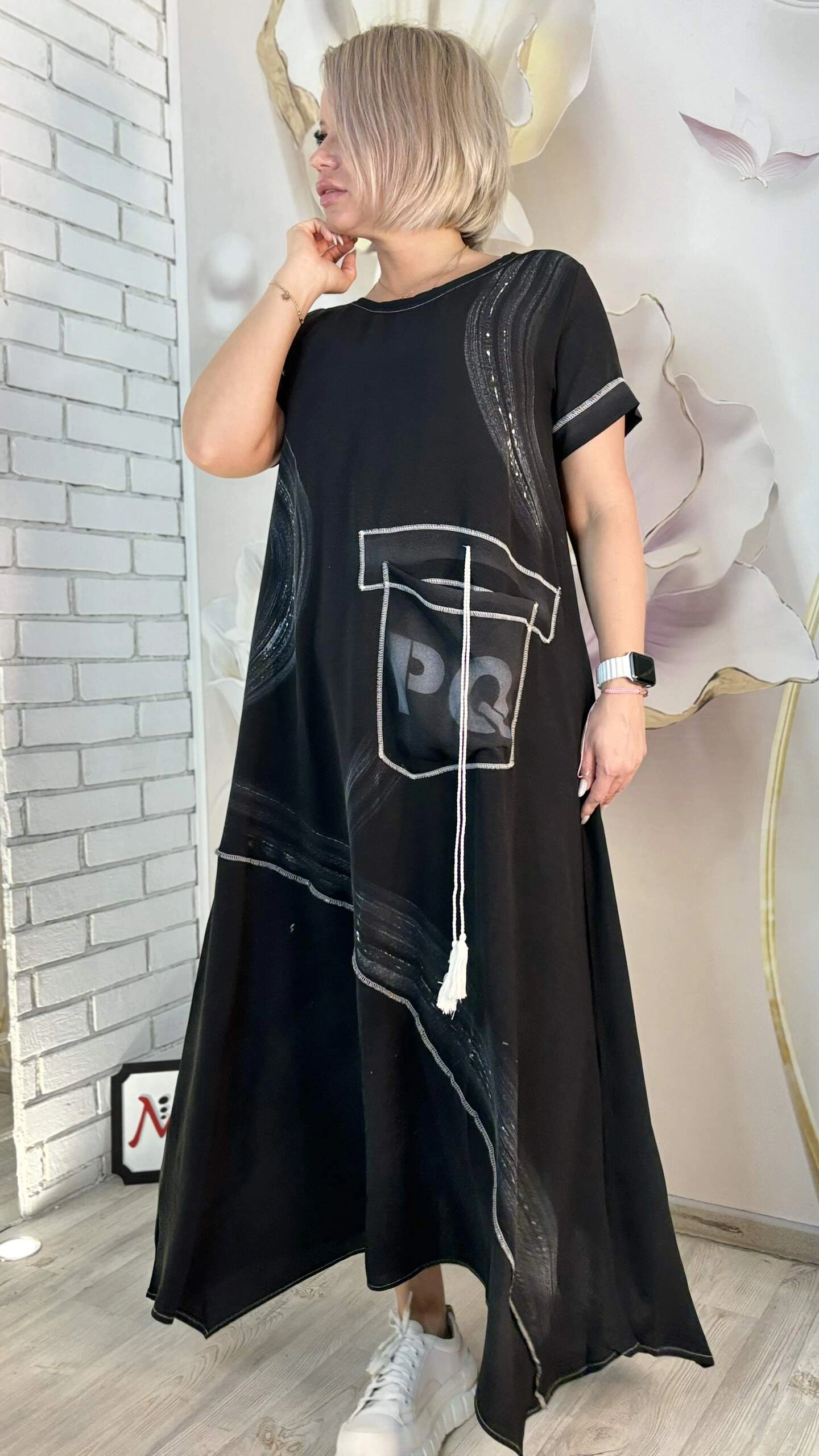 Платье спорт-шик из Турции черного цвета MODLAV ML4965-13