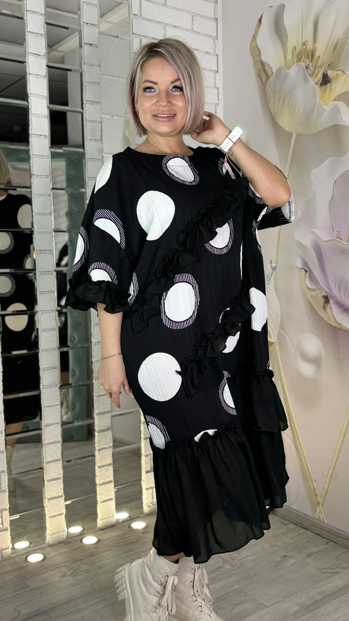 Платье в стиле Boho - Шик черного цвета MODLAV ML5001-13
