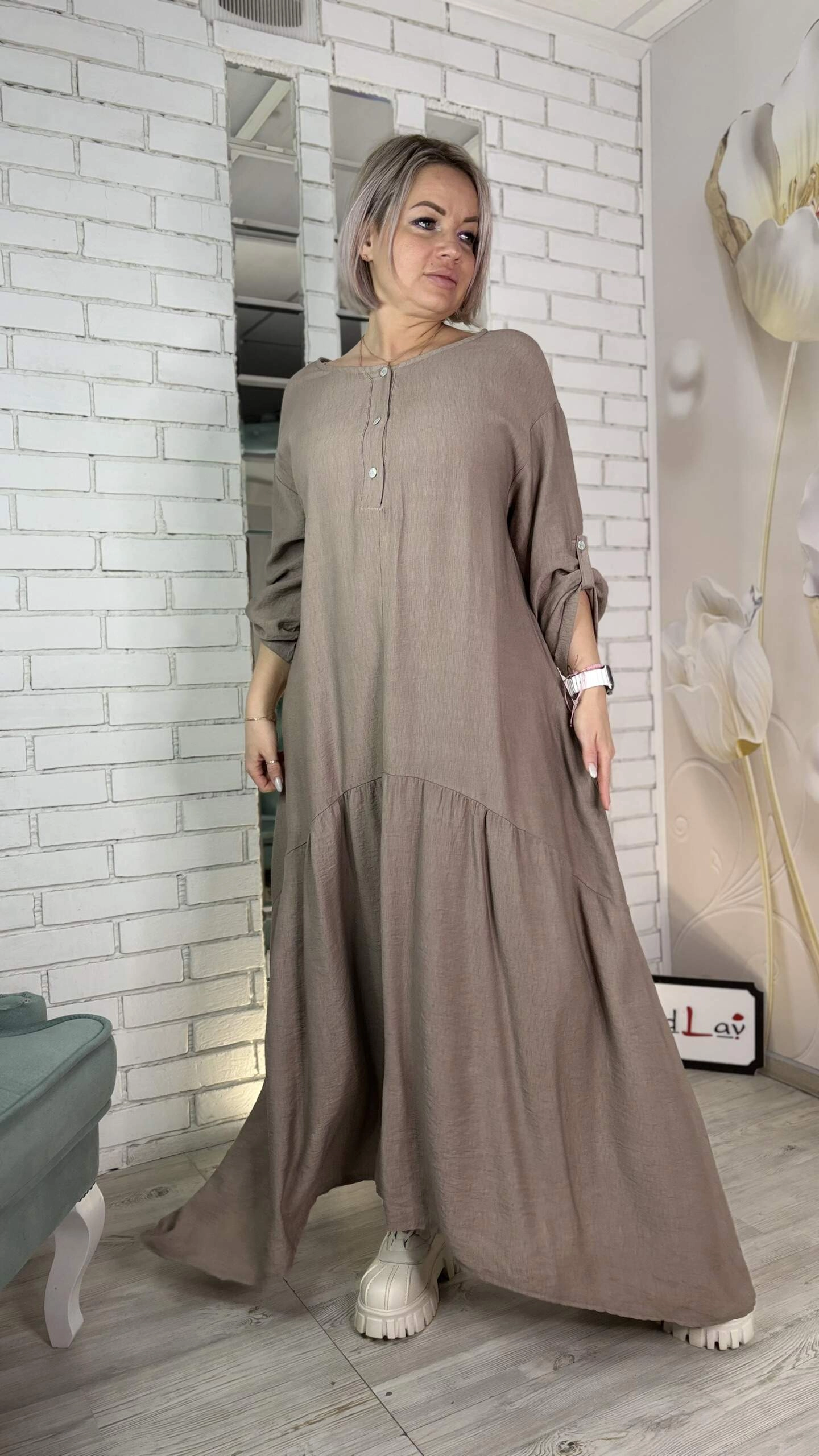 Платье в стиле Boho - Шик из Италии цвета капучино MODLAV ML5003-28