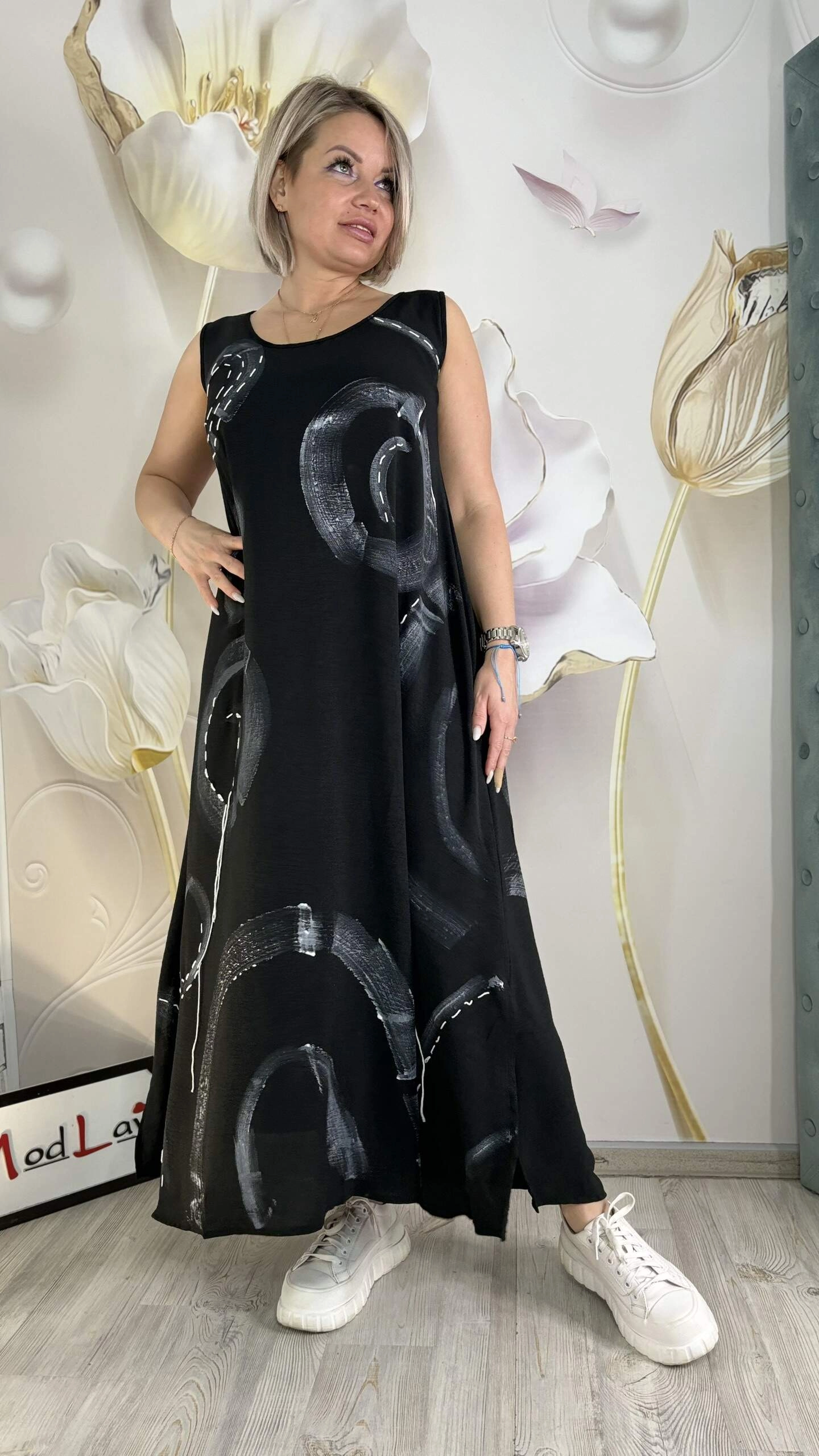 Платье легкое из Турции черного цвета MODLAV ML5029-13