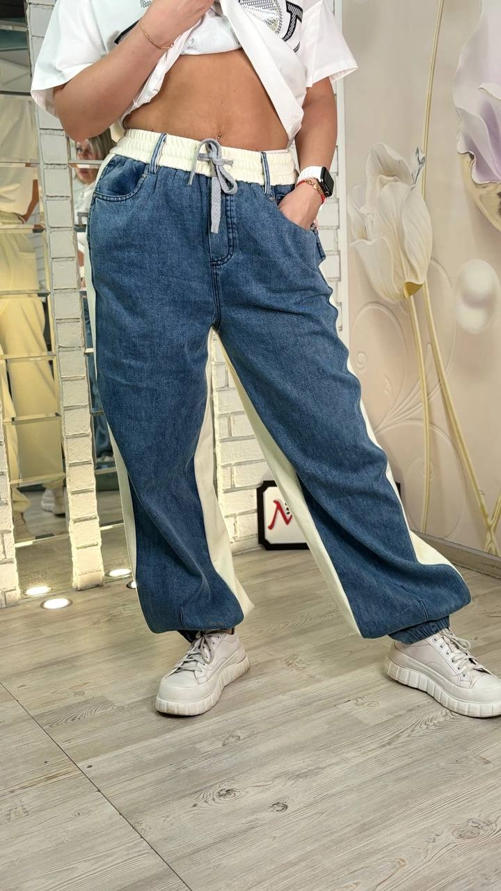 Джинсы - джоггеры джинсового цвета MODLAV ML5097-17