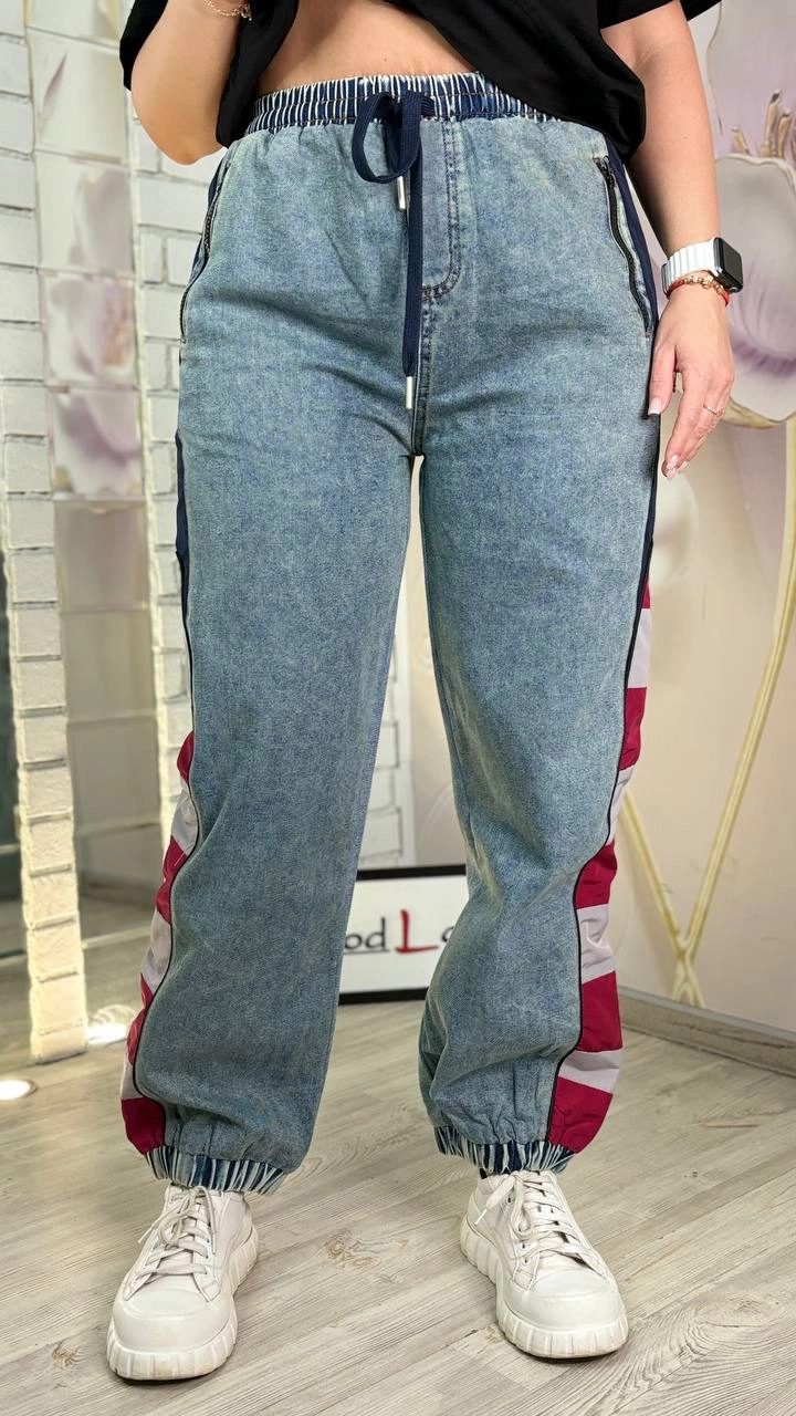 Джинсы - джоггеры джинсового цвета MODLAV ML5098-17