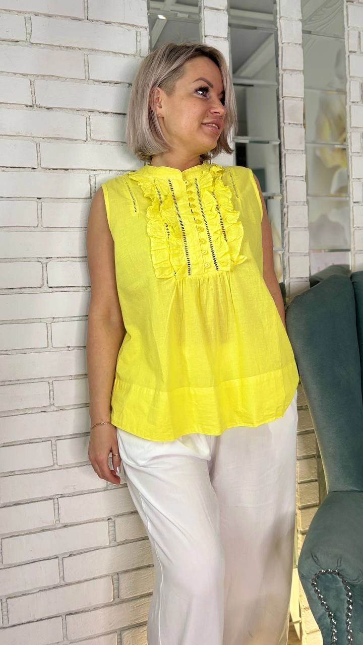 Блуза легкая индийская желтого цвета MODLAV ML5143-14