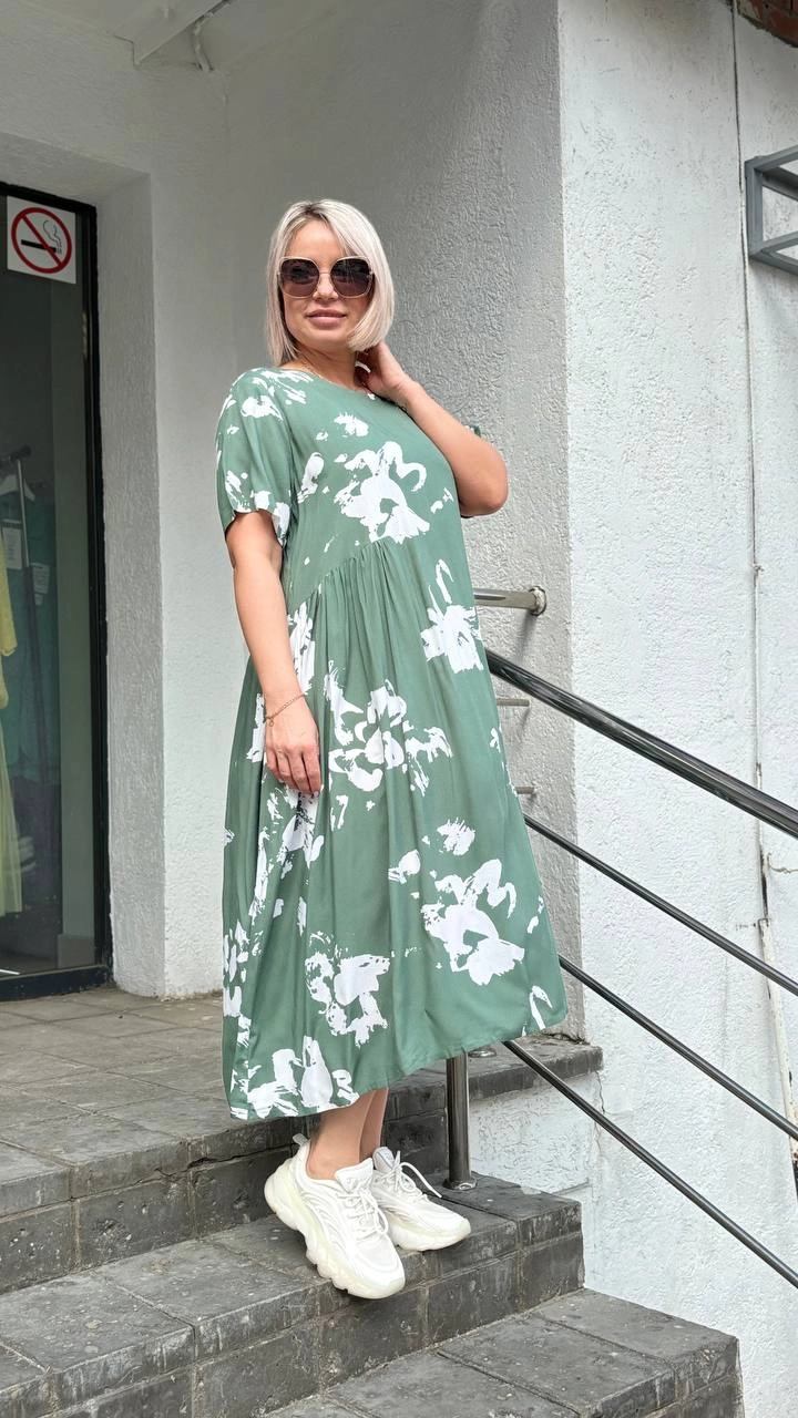 Платье универсальное из Индии зеленого цвета MODLAV ML5153-783