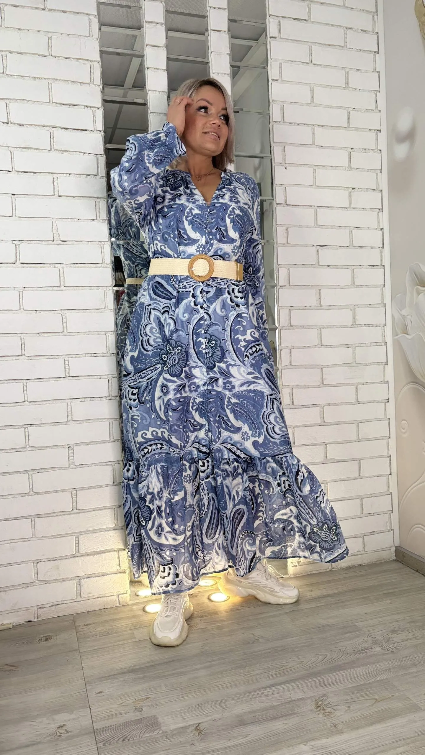 Платье нарядное из Индии синего цвета MODLAV ML5173-7