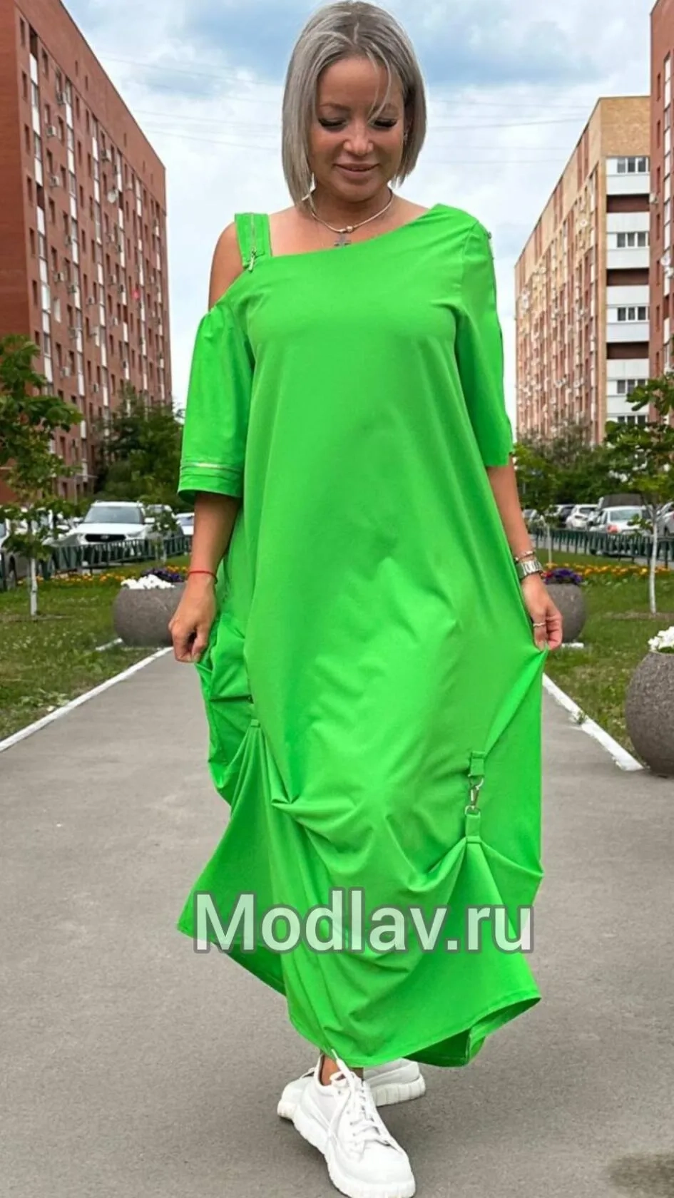 Платье летнее лёгкое зеленого цвета MODLAV ML4369-783