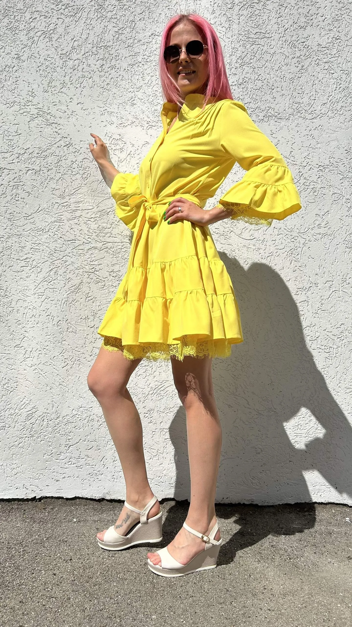 Платье милое желтого цвета MODLAV ML5218-14