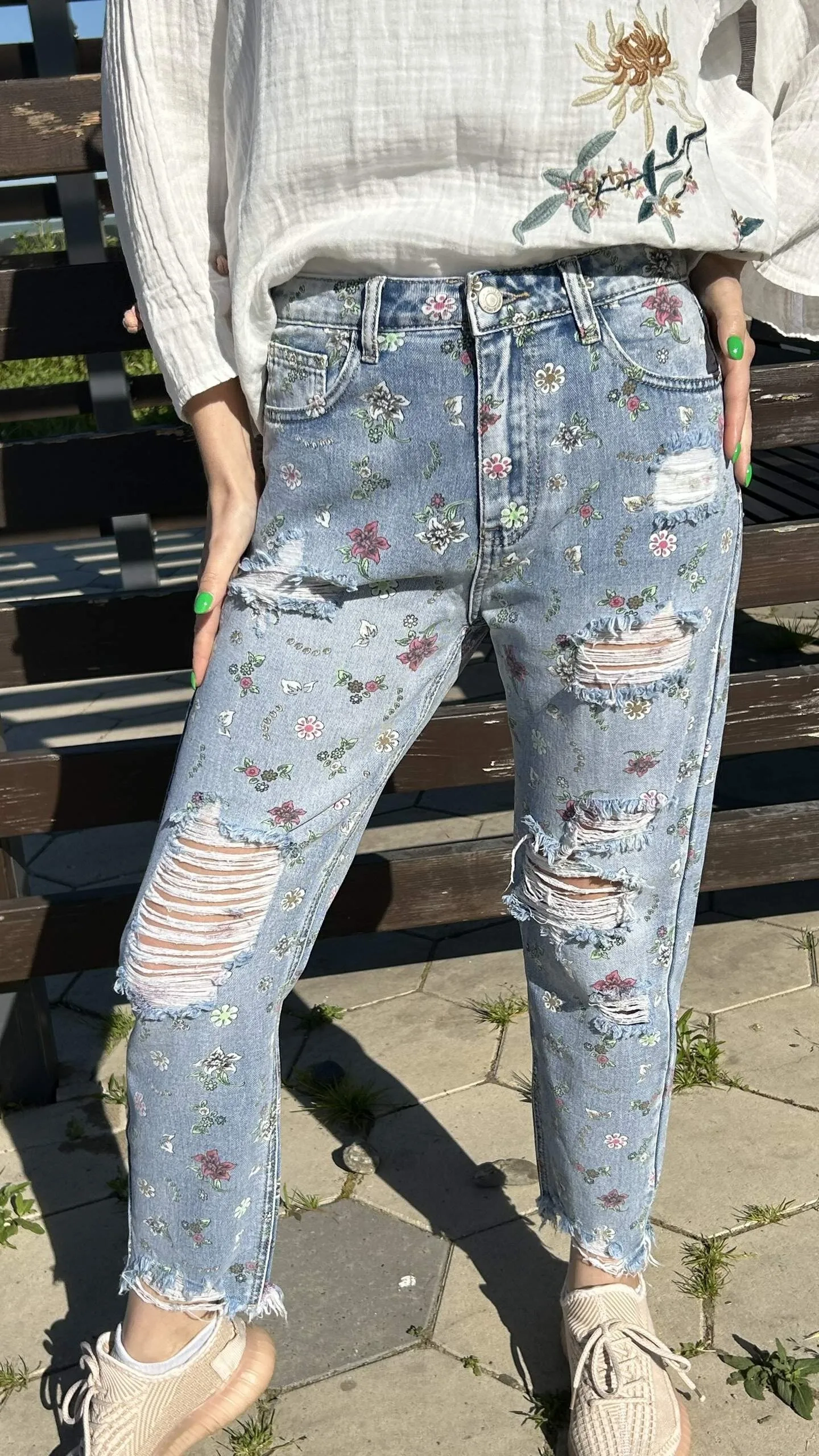 Джинсы стильные джинсового цвета MODLAV ML5237-17
