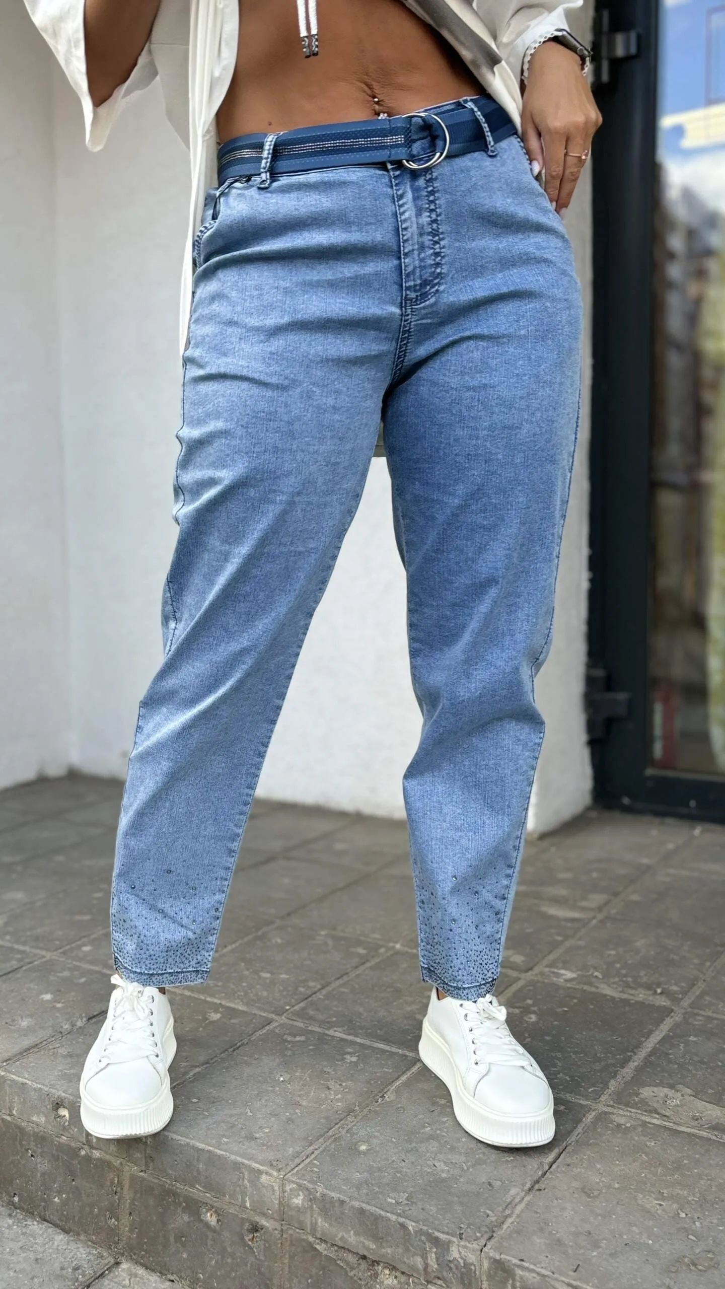 Джинсы стильные из Турции джинсового цвета MODLAV ML5273-17