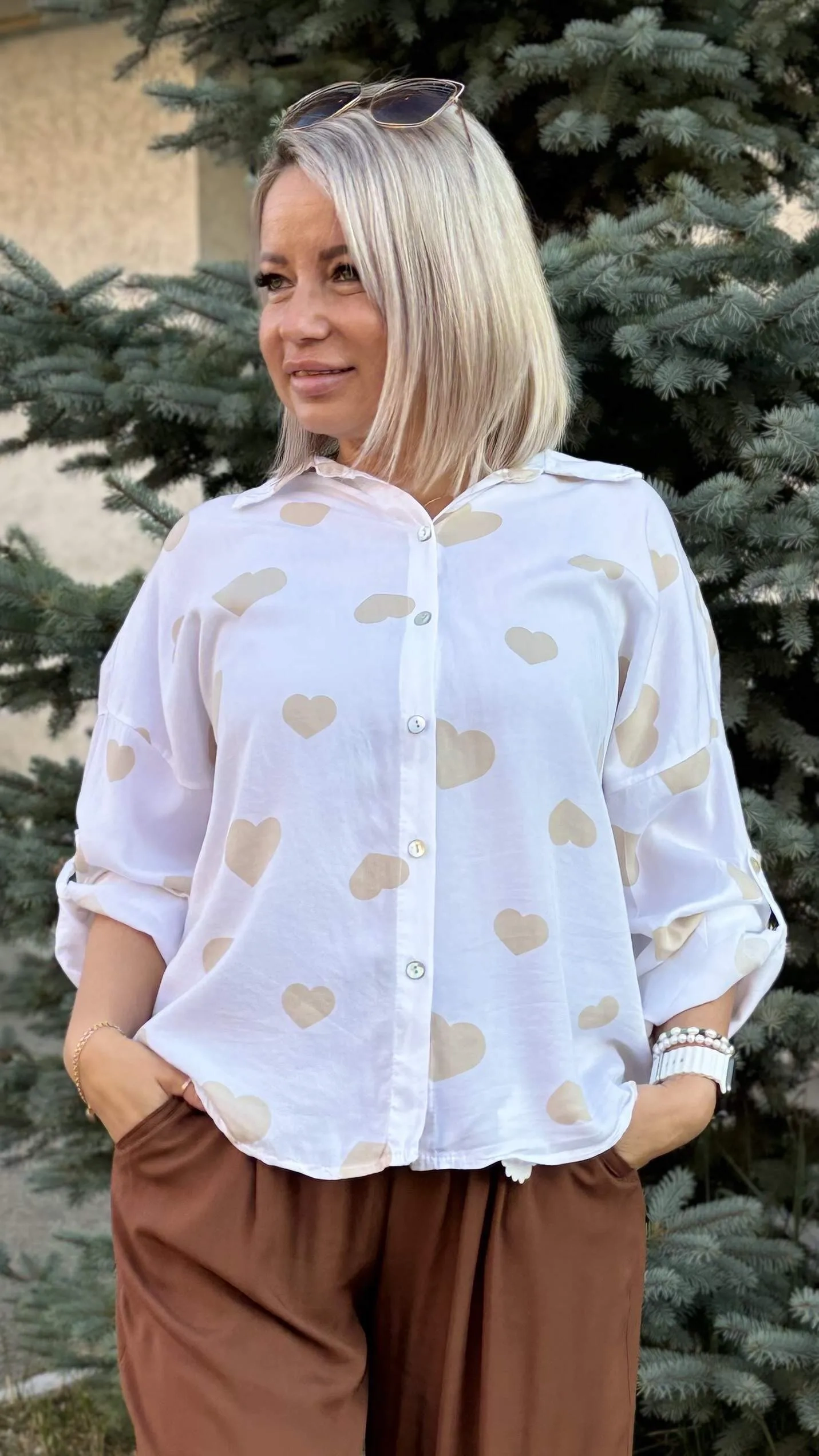 Рубашка итальянская стильная белого цвета MODLAV ML5368-1