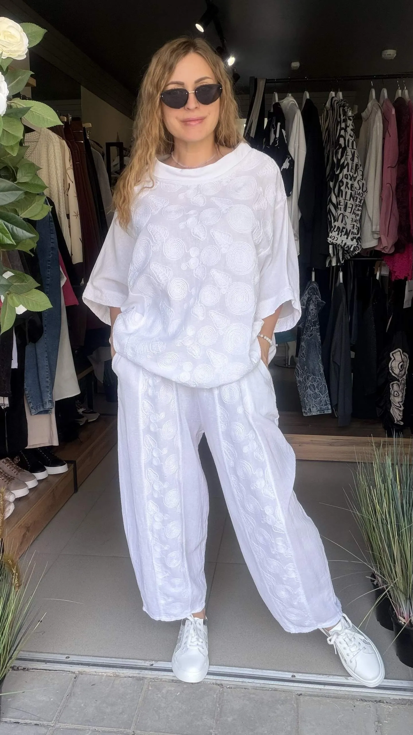 Костюм в стиле Boho из Италии белого цвета MODLAV ML5302-1