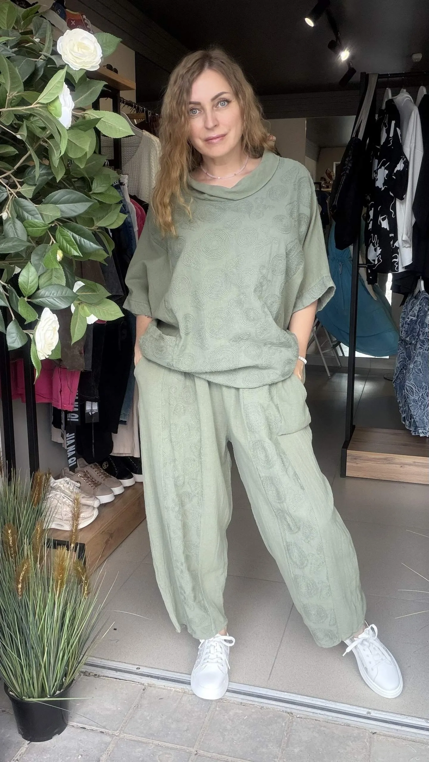 Костюм в стиле Boho из Италии цвета хаки MODLAV ML5302-27