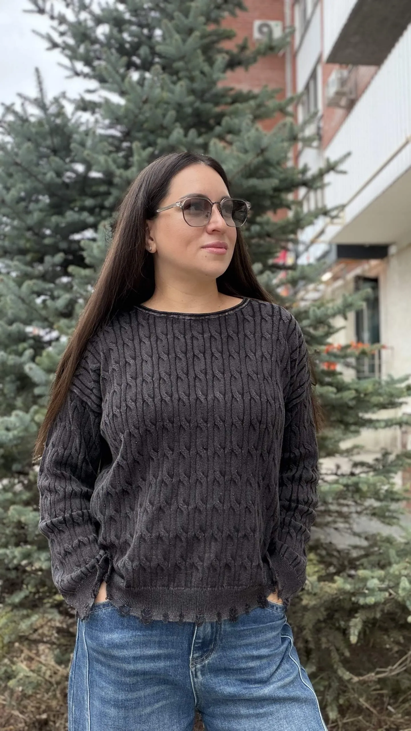 Джемпер стильный черного цвета MODLAV ML6936-13