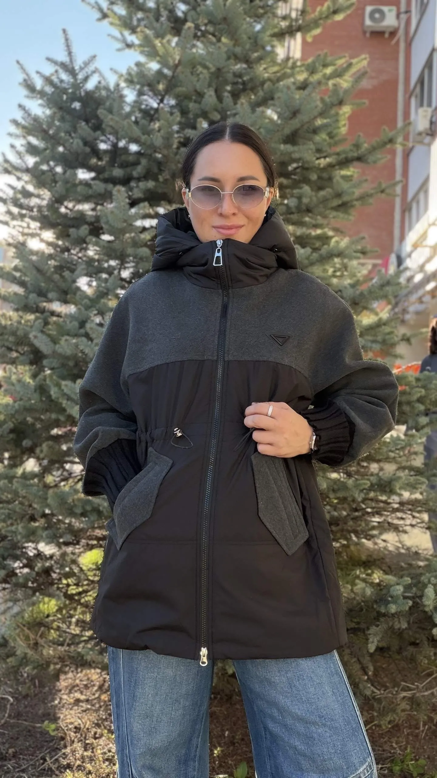 Куртка из мягкой теплой ткани черного цвета MODLAV ML6940-13