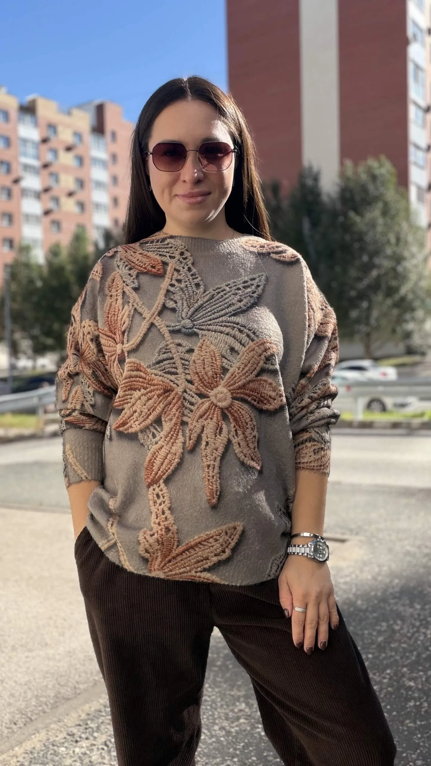 Джемпер стильный серого цвета MODLAV ML6972-29
