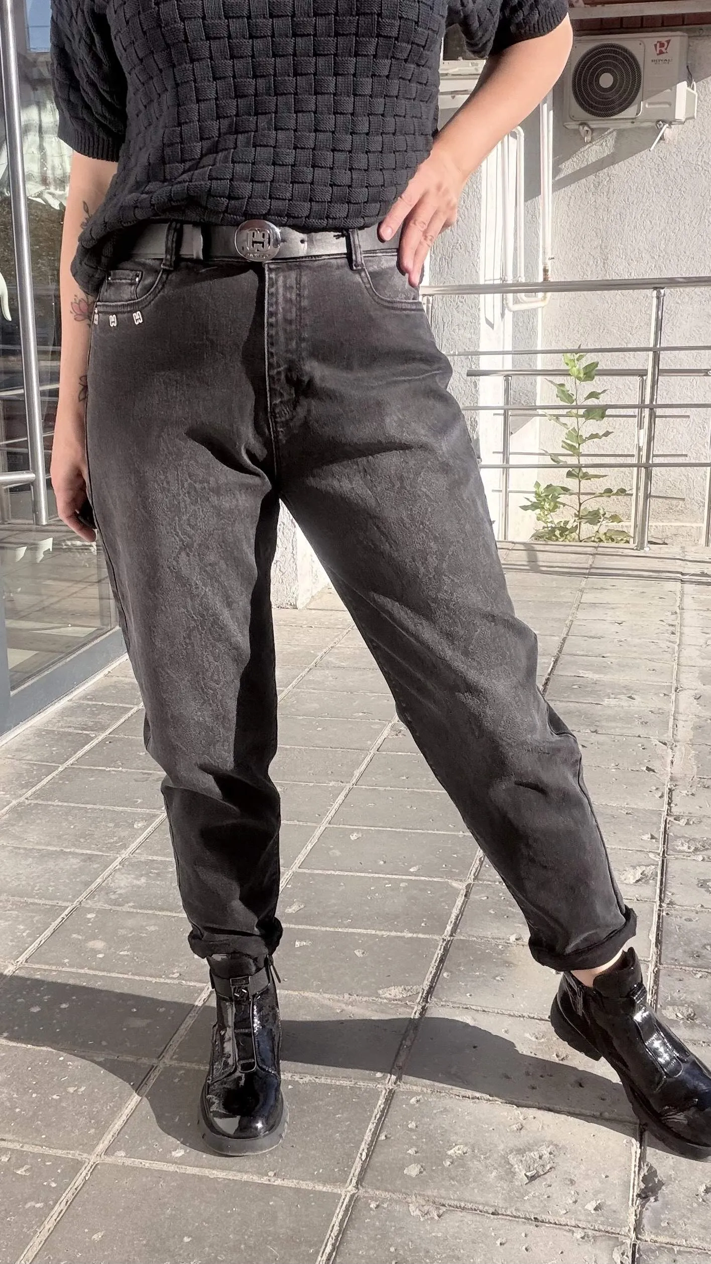 Джинсы эффектные Турция цвет графита MODLAV ML7031-38