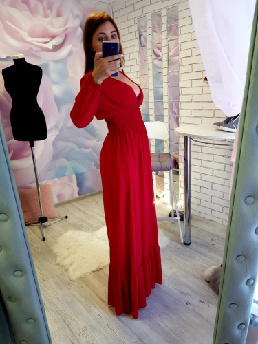 Платье красного цвета ModLav_sale 6413L-5