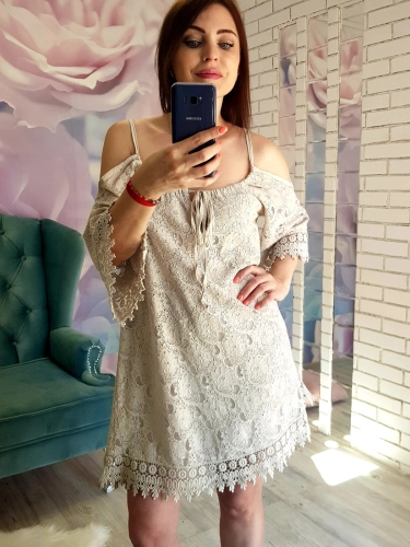 Платье-туника бежевого цвета ModLav_sale ML205-4