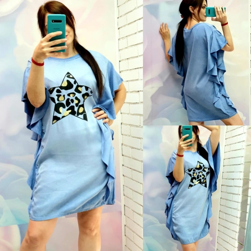 Платье-Туника голубого цвета MODLAV ML2145-9