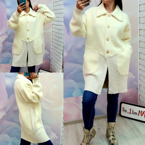 Пальто белого цвета MODLAV ML2361-1