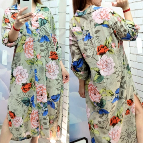 Платье- Рубашка бежевого цвета MODLAV ML2001-4