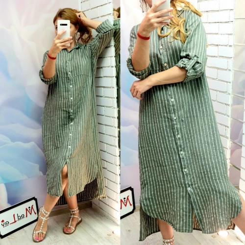 Платье-Рубашка цвета хаки MODLAV ML3038-27