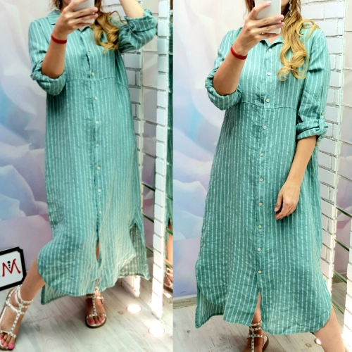 Платье-Рубашка бюрюзового цвета MODLAV ML3038-10