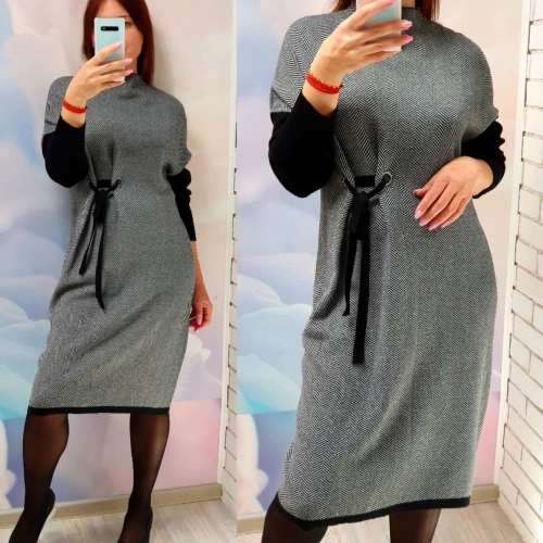 Платье серого цвета MODLAV ML3374-29