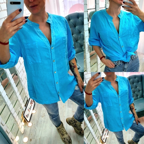 Рубашка голубого цвета MODLAV ML3497-9