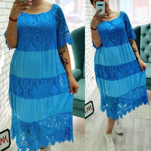 Платье голубого цвета MODLAV ML1095/1-9