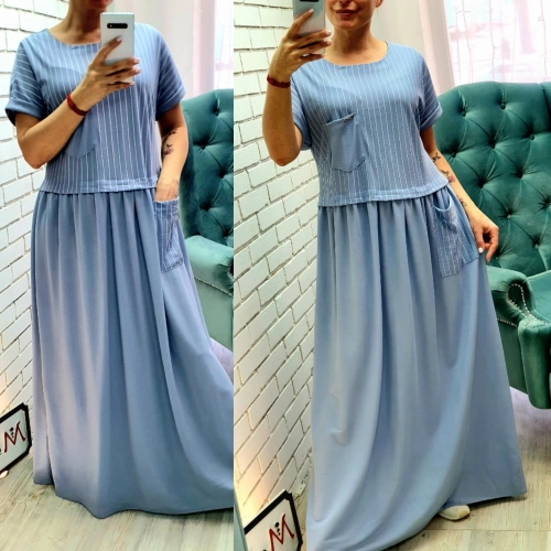 Платье голубого цвета MODLAV ML3585-9