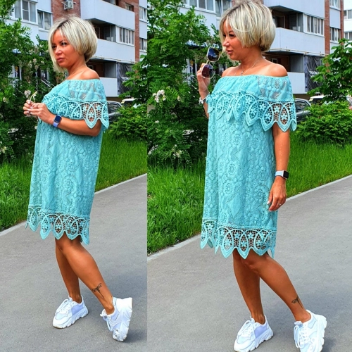 Платье бюрюзового цвета MODLAV ML3699-10