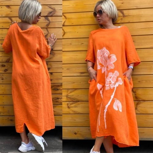 Платье оранжевого цвета MODLAV ML3711-6