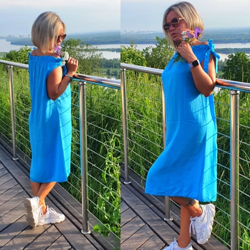 Платье голубого цвета MODLAV ML3722-9