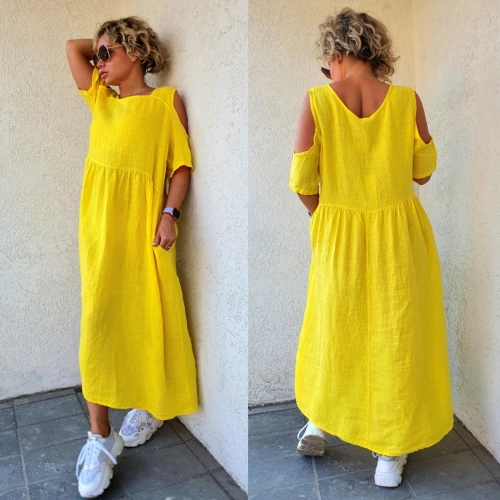 Платье желтого цвета MODLAV ML3704-14