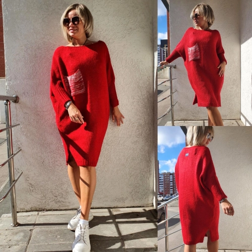 Платье красного цвета MODLAV ML1366-5