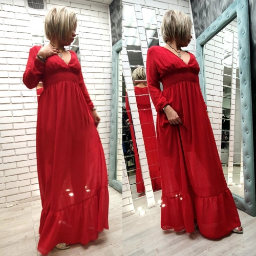 Платье вечернее макси красного цвета MODLAV ML4032-5