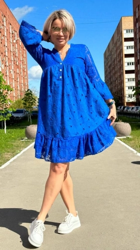 Платье нежное воздушное цвета электрик MODLAV ML4290-3