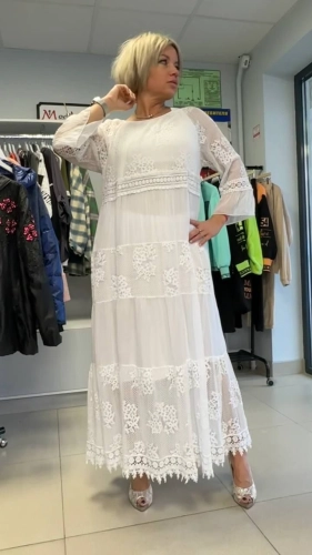 Платье воздушное легкое белого цвета MODLAV ML4238-1
