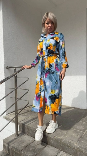 Платье-Рубашка стильное мультиколор MODLAV ML4439-562