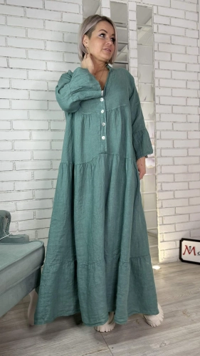 Платье в стиле Boho - Шик из Италии зеленого цвета MODLAV ML5002-783